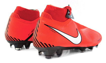 Czerwone buty piłkarskie Korki lanki Nike Phantom VSN Elite DF FG AO3262-600 - profes.