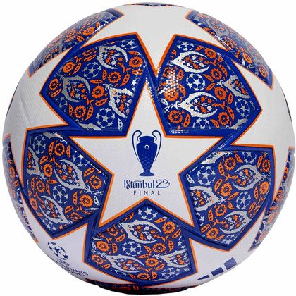 Biało-granatowa piłka nożna Adidas UCL League Istanbul Liga Mistrzów HU1580
