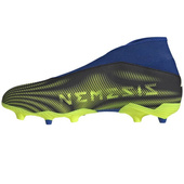 Granatowo-czarno-seledynowe buty piłkarskie korki Adidas Nemeziz.3 LL FG FW7411
