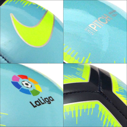 Niebiesko-zielona piłka nożna Nike Pitch LaLiga SC3318-483 r4