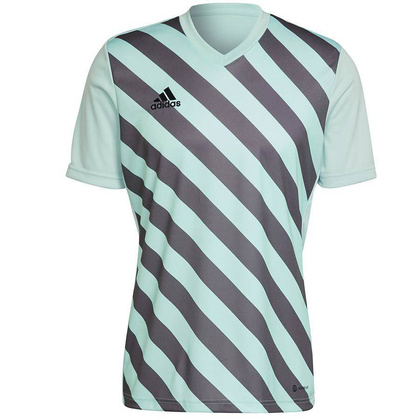 Miętowo-grafitowa koszulka adidas Entrada 22 Graphic Jersey HF0119