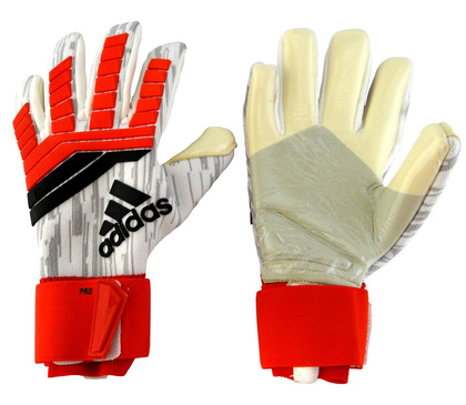 Rękawice bramkarskie Adidas Predator Pro CF1352 biało-czerwone 