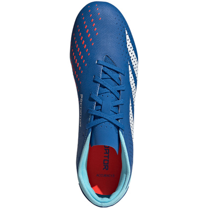 Niebiesko-białe buty piłkarskie Adidas Predator Accuracy.3 L FG GZ0015