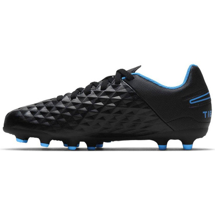 Czarno-niebieskie buty piłkarskie korki Nike Tiempo Legend 8 Club AT5881-090 - Junior