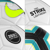 Biała piłka nożna Nike Strike Team Lightweight 350g SC3126-100 rozmiar 5