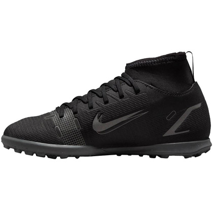 Czarno-szare buty piłkarskie turfy Nike Mercurial Superfly Club 8 CV0795 004 - Junior