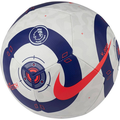Biało-granatowa piłka nożna Nike Pitch Team Premier League CQ7151-103 - rozmiar 5 