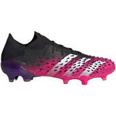 Czarno-różowe buty piłkarskie korki Adidas Predator Freak.1 L FG FW7244
