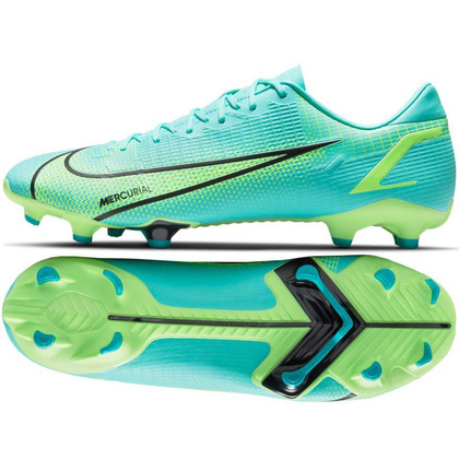 Zielono-miętowe buty piłkarskie korki Nike Mercurial Vapor 14 Academy FG/MG CV0811 403 - Junior