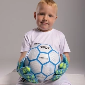 Turkusowo-seledynowe rękawice bramkarskie Football Masters Invictus X Junior Miami