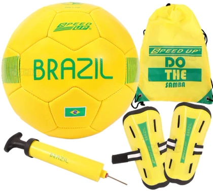 Żółto-zielony zestaw piłkarski Speed Up Brasil 3090