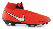 Czerwone buty piłkarskie Korki lanki Nike Phantom VSN Elite DF FG AO3262-600 - profes.