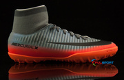 Szaro-pomarańczowe buty piłkarskie na orlik Nike Mercurial Victory CR7 DF TF 903612-001