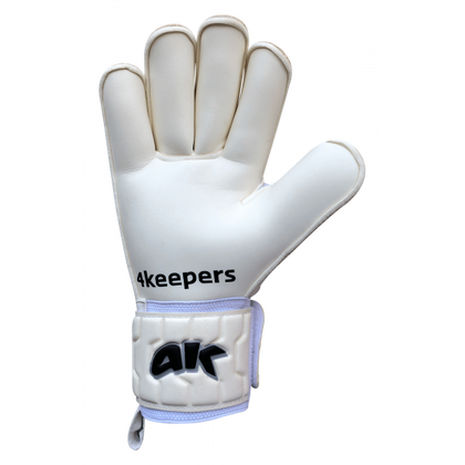 Biało-czarne rękawice bramkarskie 4Keepers Champ Black IV RF - Junior