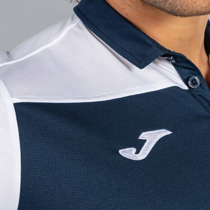 Granatowo-biała koszulka polo Joma Hobby II 101371.332