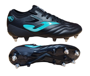 Czarno-turkusowe buty piłkarskie Joma Powerful 2501 POWS2501SG