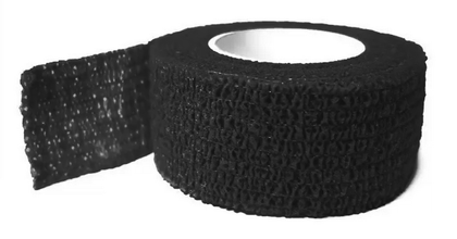 Czarna taśma do podtrzymywania getr i ochraniaczy Select Sock Wrap 2,5cm x 4,5 m