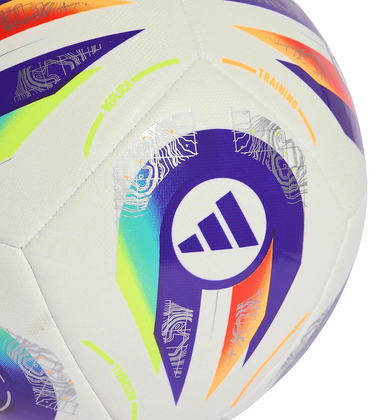 Biało-fioletowa piłka nożna Adidas Ekstraklasa Training JY1298