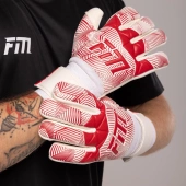 Biało-czerwone rękawice bramkarskie Football Masters Varis X White Red