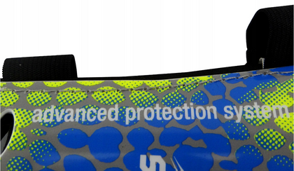 Niebiesko-żółte ochraniacze nagolenniki piłkarskie Select Shin Guards