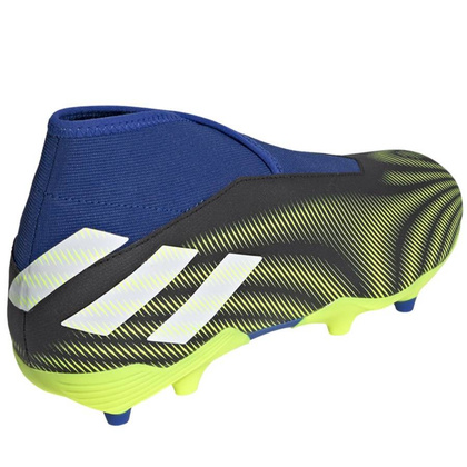 Granatowo-czarno-seledynowe buty piłkarskie korki Adidas Nemeziz.3 LL FG FW7411