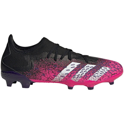 Czarno-różowe buty piłkarskie korki Adidas Predator Freak.3 FG FW7519