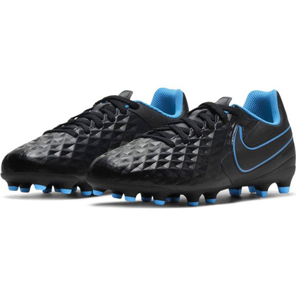 Czarno-niebieskie buty piłkarskie korki Nike Tiempo Legend 8 Club AT5881-090 - Junior