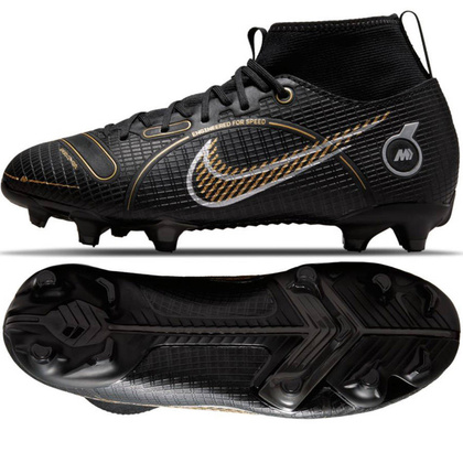 Czarne buty piłkarskie Nike Mercurial Superfly 8 Academy FG/MG DJ2854 007 - Junior