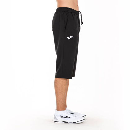 Czarne spodnie treningowe 3/4 Joma Capri Fleece Bermudy 101101.100