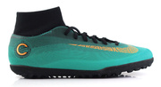 Zielono-czarne buty piłkarskie na orlik Nike Mercurial Superfly Club CR7 TF AJ3570-390