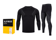 Czarny komplet termoaktywny męski Alpinus Baselayer Active GT43257