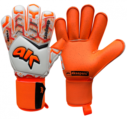 Biało-pomarańczowe rękawice bramkarskie 4Keepers Force V2.20