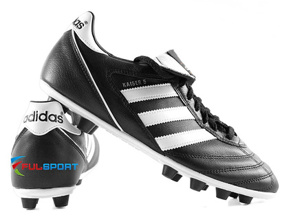 Czarno-białe buty piłkarskie Adidas Kaiser 5 Liga 033201