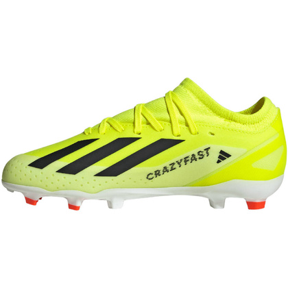 Biało-seledynowe buty korki Adidas X Crazyfast League IF0691 - Junior