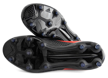 Czerwono-czarne buty piłkarskie Adidas ACE 17.1 FG BA9214 JR