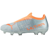 Szaro-pomarańczowe buty piłkarskie Puma Ultra 3.4 FG/AG 106738 01 - Junior