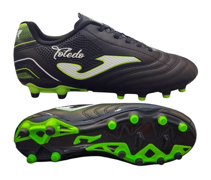 Czarno-seledynowe buty piłkarskie Joma Toledo 2501 TOJW2501FG