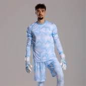 Biało-niebieskie rękawice bramkarskie Football Masters Varis X PRO White Blue