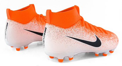Pomarańczowe buty piłkarskie Nike Mercurial Superfly Academy FG/MG AH7337-801 JR