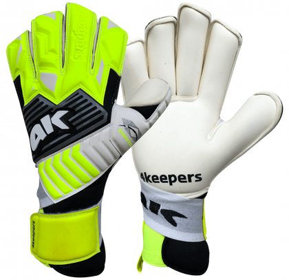 Biało-seledynowe rękawice bramkarskie 4Keepers Diamo Chriso RF - Junior