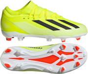 Biało-seledynowe buty korki Adidas X Crazyfast League IF0691 - Junior