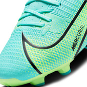 Zielono-miętowe buty piłkarskie korki Nike Mercurial Vapor 14 Academy FG/MG CV0811 403 - Junior