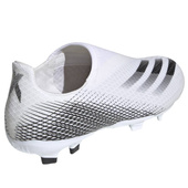 Biało-czarne buty piłkarskie korki Adidas X Ghosted.3 LL FG EG8151 - Junior