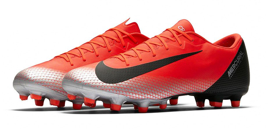 シューズ Nike Mercurial 12 27.5 cm FG Nike Mercurial Vapor 12 Pro FG Just Do It - Biały/Pomarańczowy