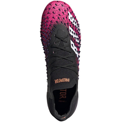 Czarno-różowe buty piłkarskie korki Adidas Predator Freak.1 L FG FW7244