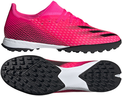Różowo-czarne buty piłkarskie turfy Adidas X Ghosted.3 TF FW6940