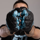 Czarno-błękitne rękawice bramkarskie Football Masters Invictus X Training Black Blue