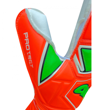 Pomarańczowo-zielone rękawice bramkarskie 4Keepers Guard Fogo