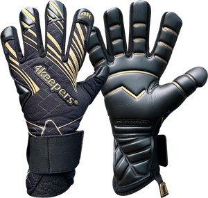 Czarno-złote rękawice bramkarskie 4Keepers Soft Onyx NC