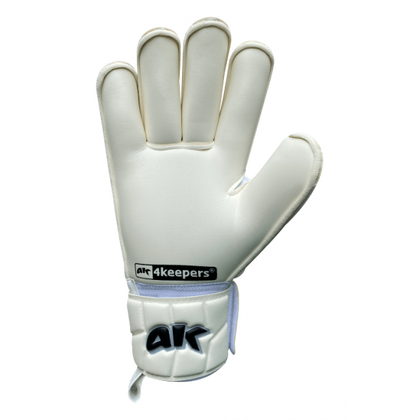Biało-czarne rękawice bramkarskie 4Keepers Champ Black V RF - Junior